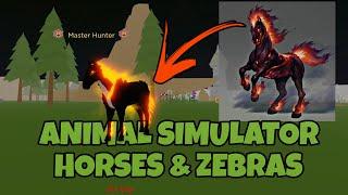 ZEBRAS & HORSES in Animal Simulator Roblox - UPDATE