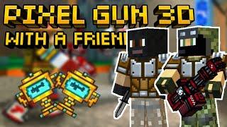 Играем с Другом в Pixel Gun 3D!!))