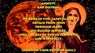 PRAYER TO SAINT CLAIRE AGAINST MISFORTUNE, ANXIETY & DISTRESS