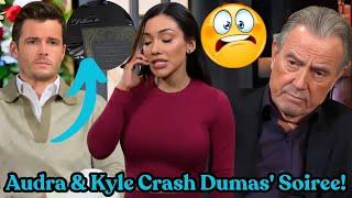 Y&R Recap: Audra & Kyle Crash Dumas' Soiree + Victor's Secret Mission for 2 Invites!
