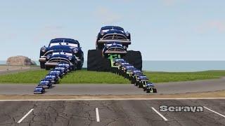 BeamNG.Drive Pixar Cars Doc Hudson Sedan & Monster Truck VS Down Of Death