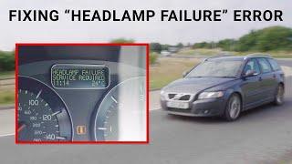 V50 Headlight Level Sensor [Headlamp Failure Service Required] Volvo VIDA Code Reading - V70 S40 C30