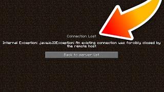 How to Fix Minecraft Connection Lost - Internal Exception : java.net SocketException