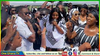 Empress Gifty Shakes John Dumelo's Father's Funeral With NDC Fans; Jackie Appiah, Van Vicka, Despite