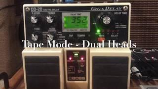 BOSS DD-20 Giga Delay in Stereo, All Modes