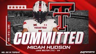 5-star WR Micah Hudson is the highest rated Texas Tech commit perhaps ever