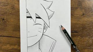 Easy boruto drawing for beginners | how to draw boruto easy step-by-step