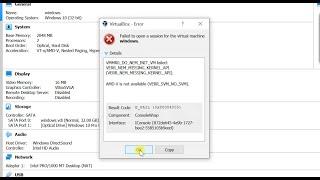 How to solve AMD-V is not available error ( Error code 0x80004005 ) in Oracle VM Virtual Box