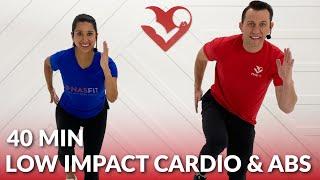 Standing Abs & Low Impact Cardio Workout for Beginners - No Jumping Beginner Workout & Ab Routine