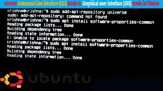 How to convert Command Line interface (CLI) mode to Graphical user interface (GUI) mode in Ubuntu.