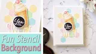 How to Make a Fun Multicoloured Stencil Background!