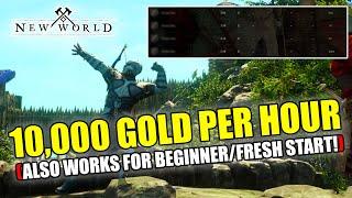 10k Gold an Hour in New World (Beginner/Fresh Start Method!)