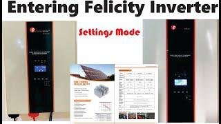 Setting Felicity Inverter for First Use