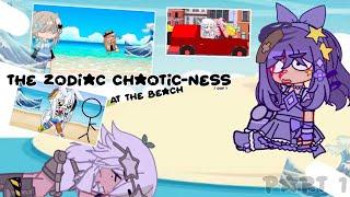 ﹢the zodiac chaotic-ness at the beach!! __ ft. some people! ᶻz・﹒COLLAB 