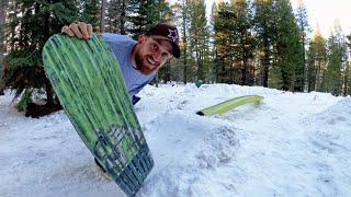 Building a Backyard Skate Park for Snow Skating | This Was Too Fun