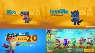 Nico New Character 20 Level Max Nicozilla Zooba Squad Gameplay Skin Unlock