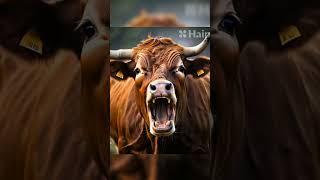 Cute baby calf vs Giant angry cow transformation #aicartoon #kidsvideo #animaltransformation #cow