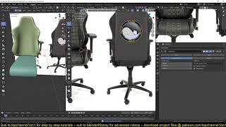 modeling a gaming chair in blender 2 82 part 3