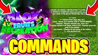 How To GET & USE ALL COMMANDS In BLOX FRUITS: RECREATION! (Commands Guide) Roblox