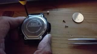 How To Change The Battery on a Casio Gshock DW6900 - Time Lapse