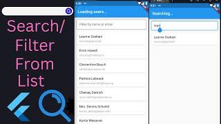 Search/Filter a list in flutter | Flutter