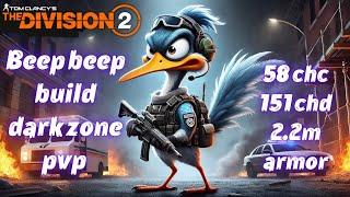 the division 2 beep beep build with lady death and Acosta's kneepad with 2.2M armor pvp dark zone