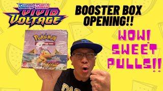 IT'S AN EPIC VIVID VOLTAGE BOOSTER BOX OPENING (PART 1 OF 2)! POKEMON CARDS OPENING! MUST SEE PULLS!