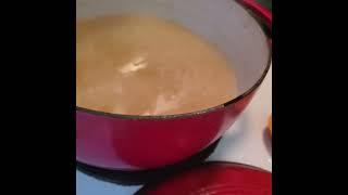 Canning peaches and sketti sauce.