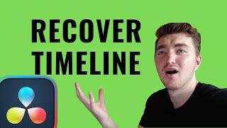 Recover Closed Timeline in DaVinci Resolve (Quick Fix)