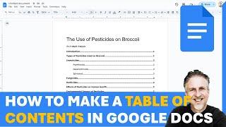 Make a Table of Contents in Google Docs (Add dots, Update and Make Clickable)