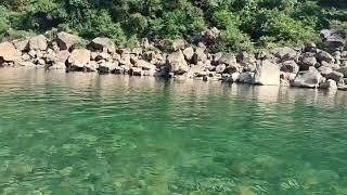 Crystal clear water of Dawki river Shillong @Meghalaya