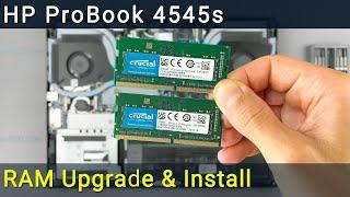 HP ProBook 4545s RAM Upgrade and Install | Step-by-step DIY Tutorial