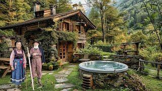 ISOLATED LIFE IN AN ABANDONED VILLAGE - A LUXURY COTTAGE WITH JACUZZI  IN THE WILD