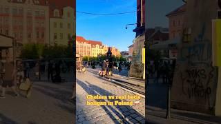 Football fans have arrived in Wrocław Chelsea vs Betis #poland #uefa #conference #chelsea #betis