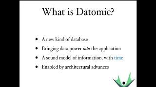 Intro to Datomic