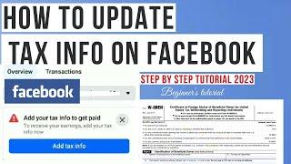 How to Update Tax Info on Facebook Payouts