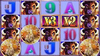 GIANT HANDPAY with 50+ FREE GAMES on Buffalo Gold