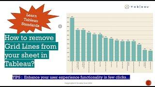 How to remove horizontal and vertical grid lines from the sheet in Tableau? | Tableau Formatting