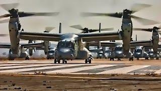 MV-22B & CH-53E Mass Launch Elephant Walk•Marine Corps Rotary Aviation