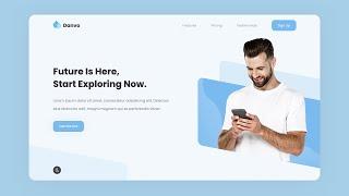 Responsive Landing Page Using HTML & CSS & JavaScript | Step By Step Web Design Tutorial