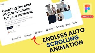 How to Create an Endless Auto-Scrolling Animation in Figma | Figma Tutorial