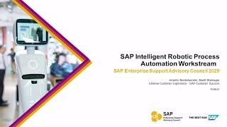 Overview: SAP Intelligent Robotic Process Automation | ESAC 2020