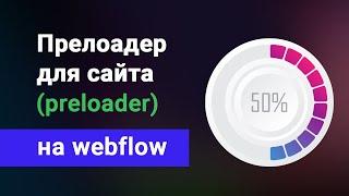 Прелоадер (preloader) webflow. Отображение страницы после полной загрузки. Уроки вебфлоу на Русском