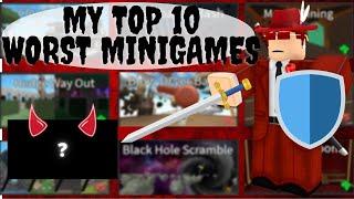 My Top 10 WORST Minigames [Roblox: Epic Minigames]