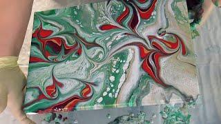 (848) Painting with MARBLES ~ Combining 3 Fluid art techniques ~ Acrylic pouring ~ Abstract art