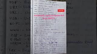 Commonly used computer full form PART 2 #peo #ja #osssc #shorts
