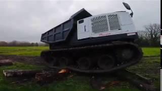 Panther T14R vs Logs at PRINOTH UK Demo Day 360 Rotating Rubber Tracked Dumper