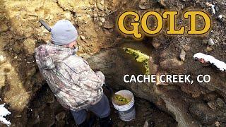 Cache Creek Colorado Gold Mining - Panning and Sluicing Day 2