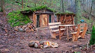 Начали заготавливать дрова. | ЛЕСНОЙ ДОМ | ЗЕМЛЯНКА | ИЗБА | FOREST HOUSE | DUGOUT | HUT