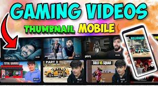 How to make gaming thumbnail on mobile || gaming thumbnail tutorial on mobile